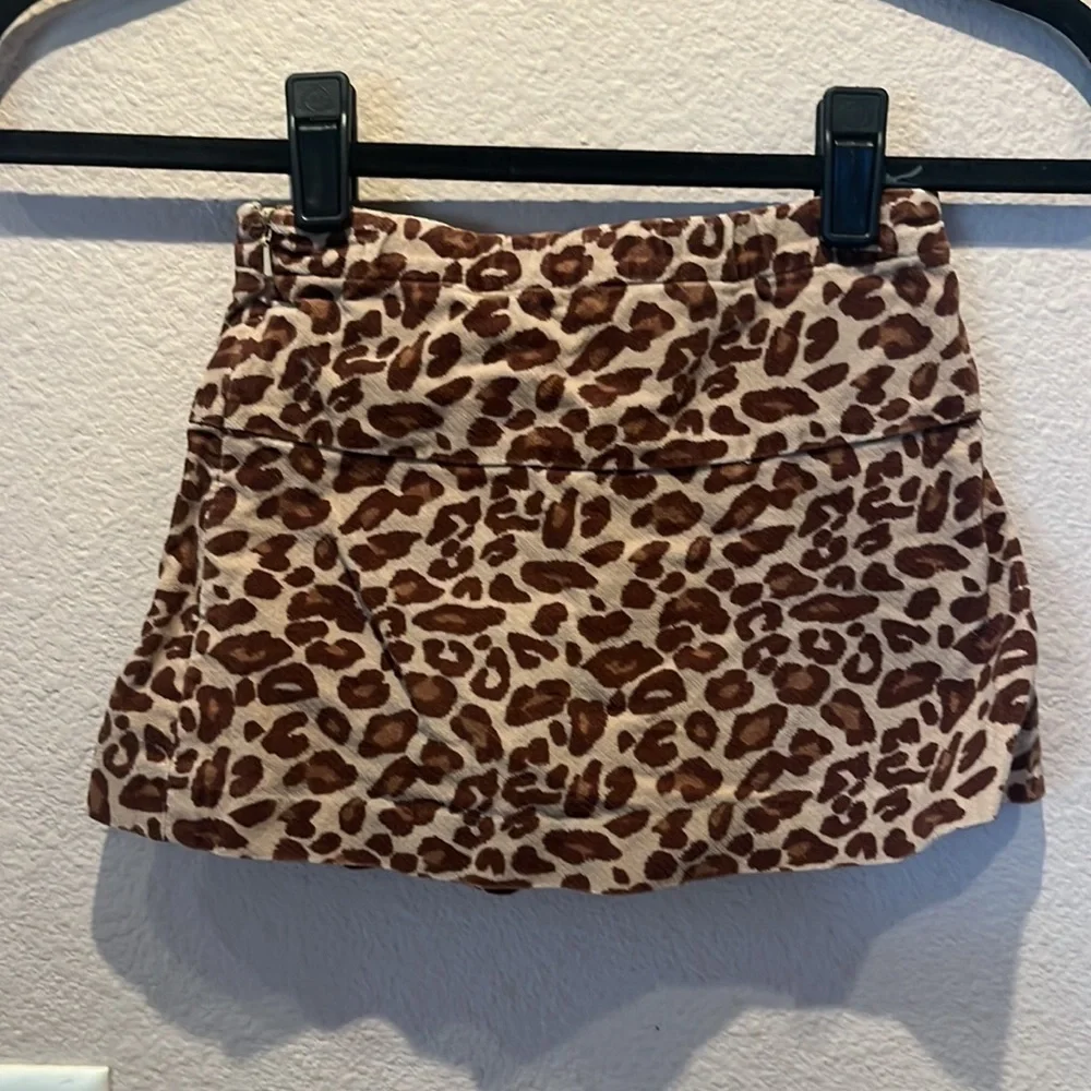 Gymboree Girl’s Teacher’s Pet Leopard Print Skirt Skort Size 3